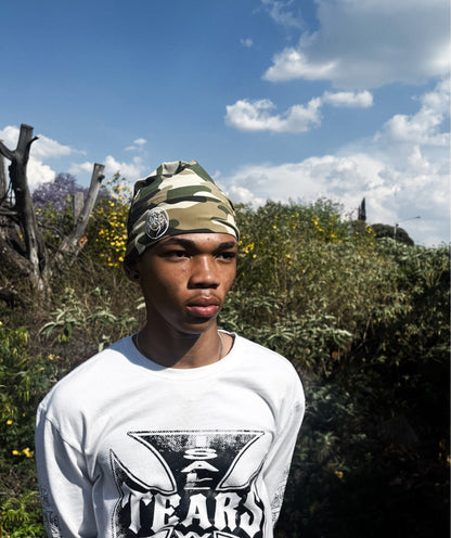 NARSEA SKULL CAP-CAMO GREEN EDITION.