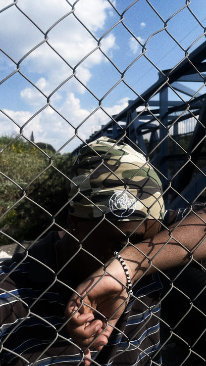 NARSEA SKULL CAP-CAMO GREEN EDITION.